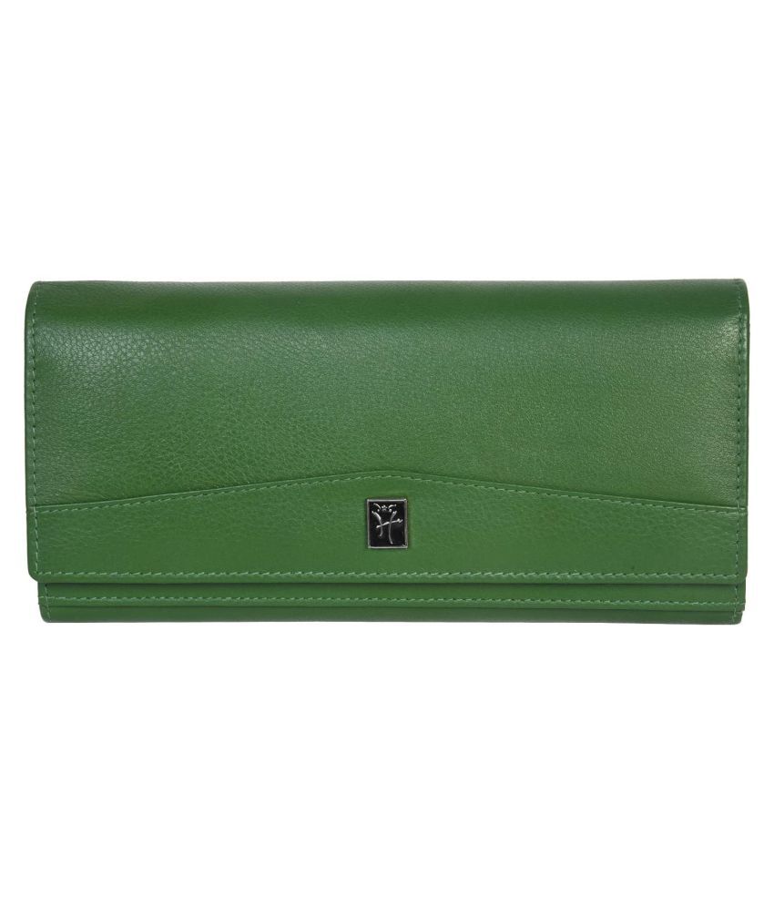green purse wallet