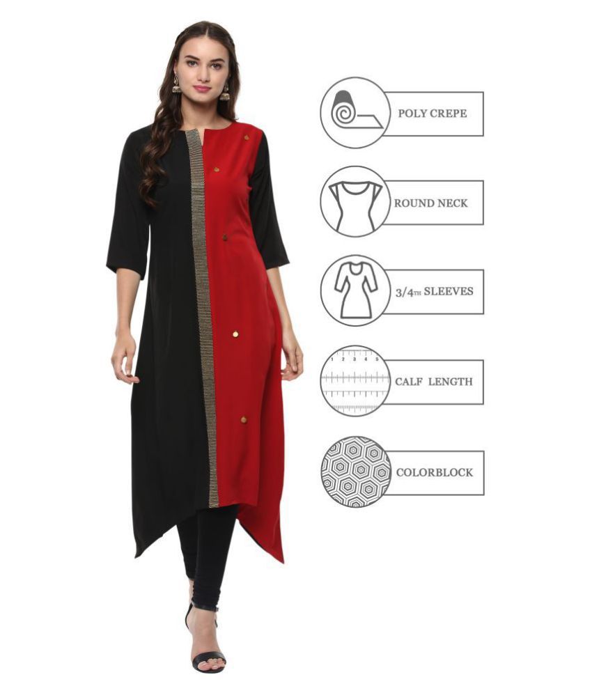 asymmetrical hemline kurti