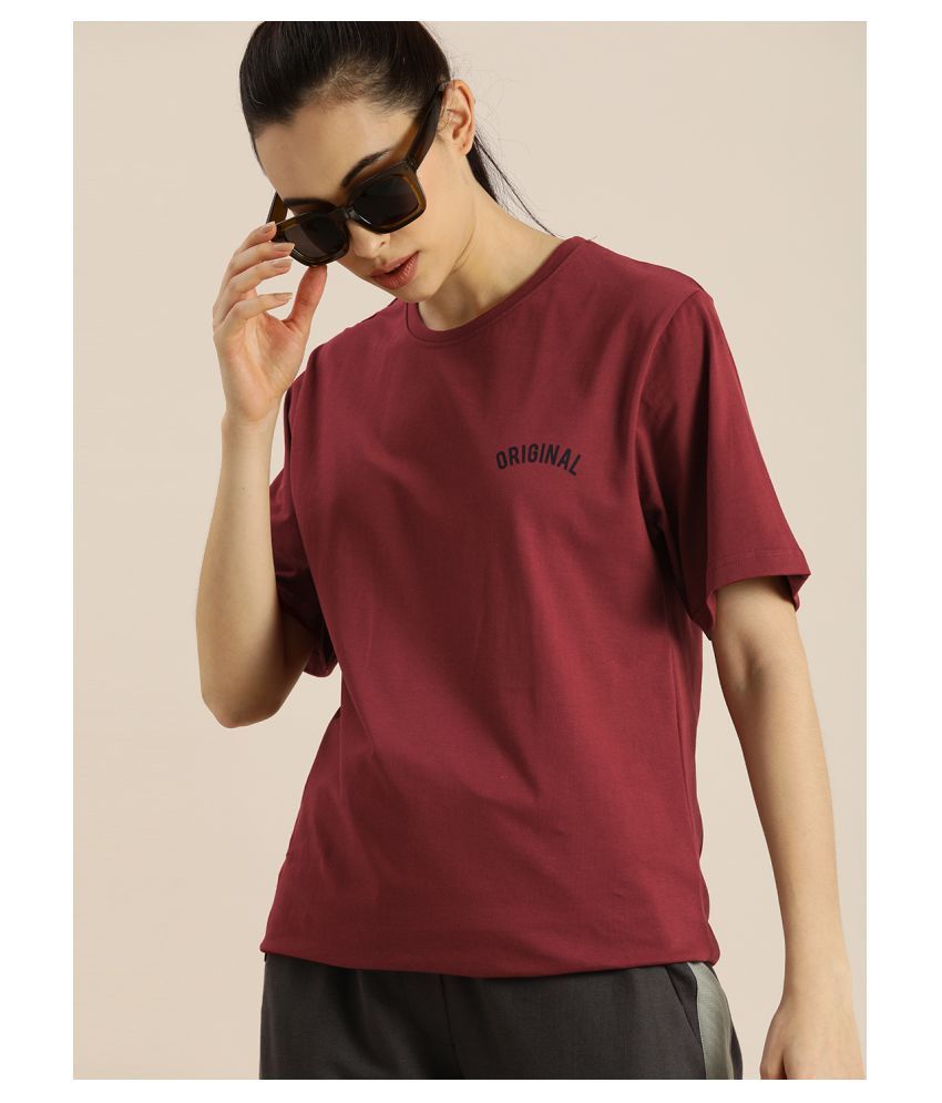     			Dillinger Cotton Maroon T-Shirts