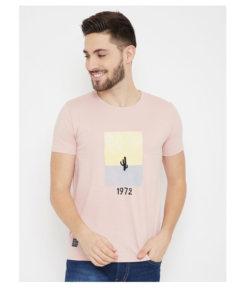     			Duke Cotton Blend Pink Printed T-Shirt