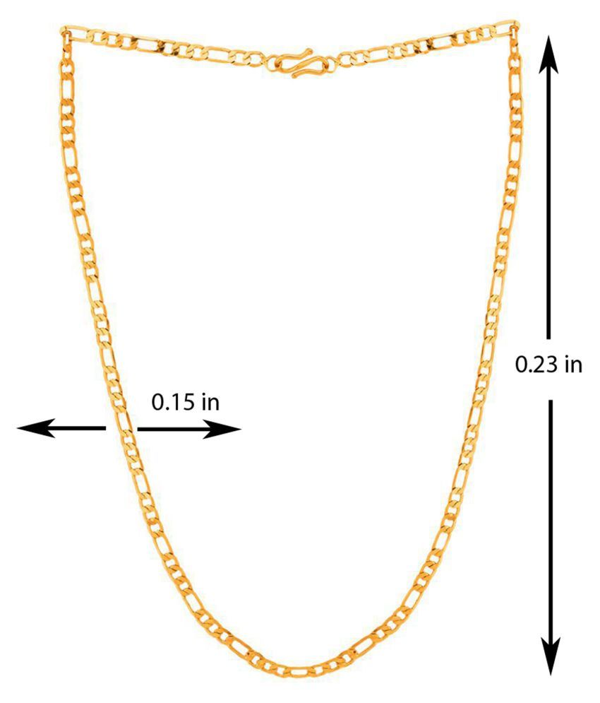 JIPPA Stylish Golden Chain Fashionable Round Fisher Gold Plated Chain