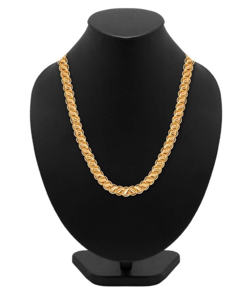 JIPPA Stylish Golden Chain Fashionable Round Fisher Gold Plated Chain