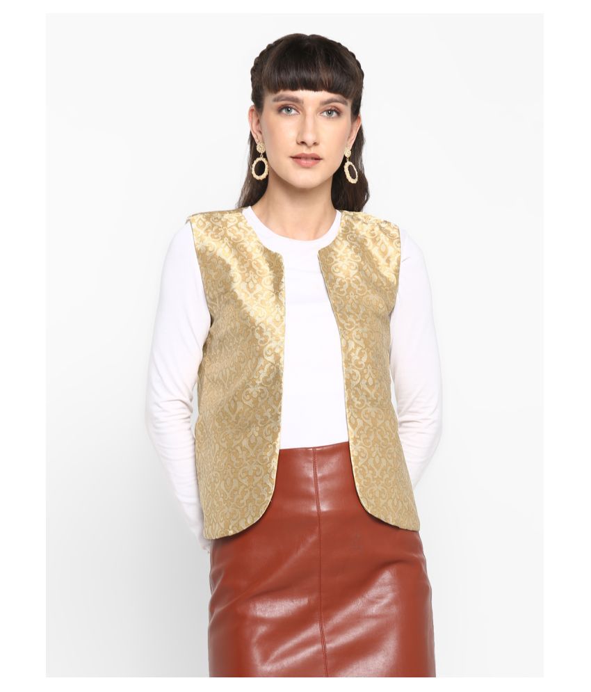 Hangup Silk Beige Ethnic Jacket