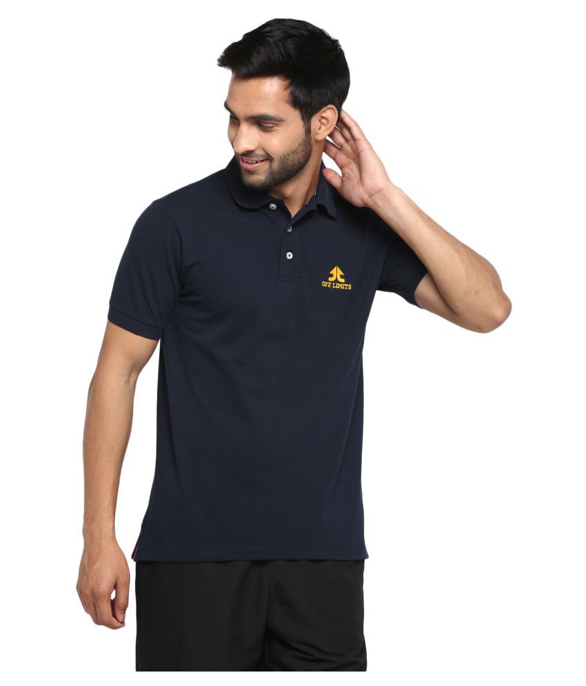     			OFF LIMITS - Navy Blue Polyester Regular Fit Men's Sports Polo T-Shirt ( Pack of 1 )