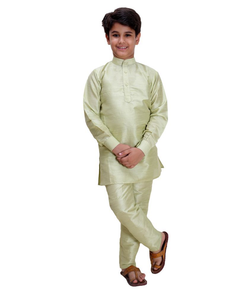     			\nFourfolds Ethnic Wear Kurta Pyjama with Waist Coat Jacket for Kids and Boys_FE610