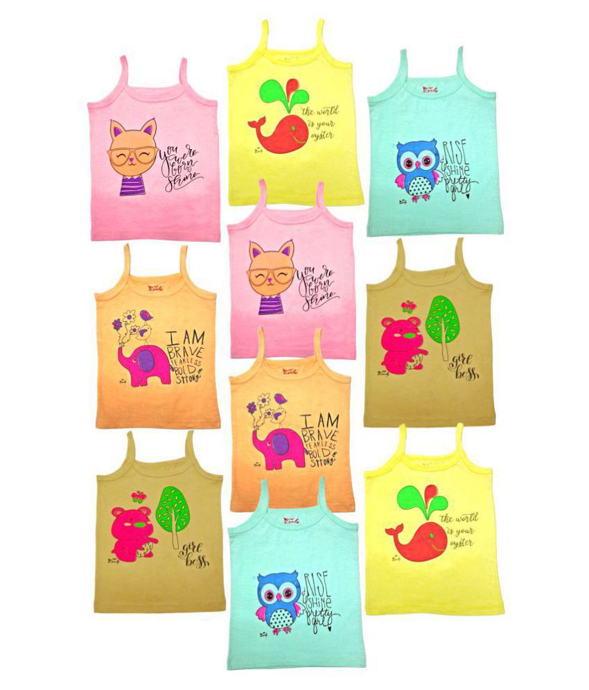     			HAP Kids Colored Camisole \Pack Of Ten
