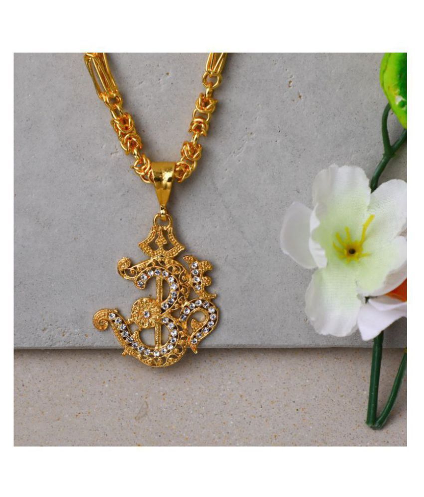 DIPALI OM Pendant Chain Gold Plated 