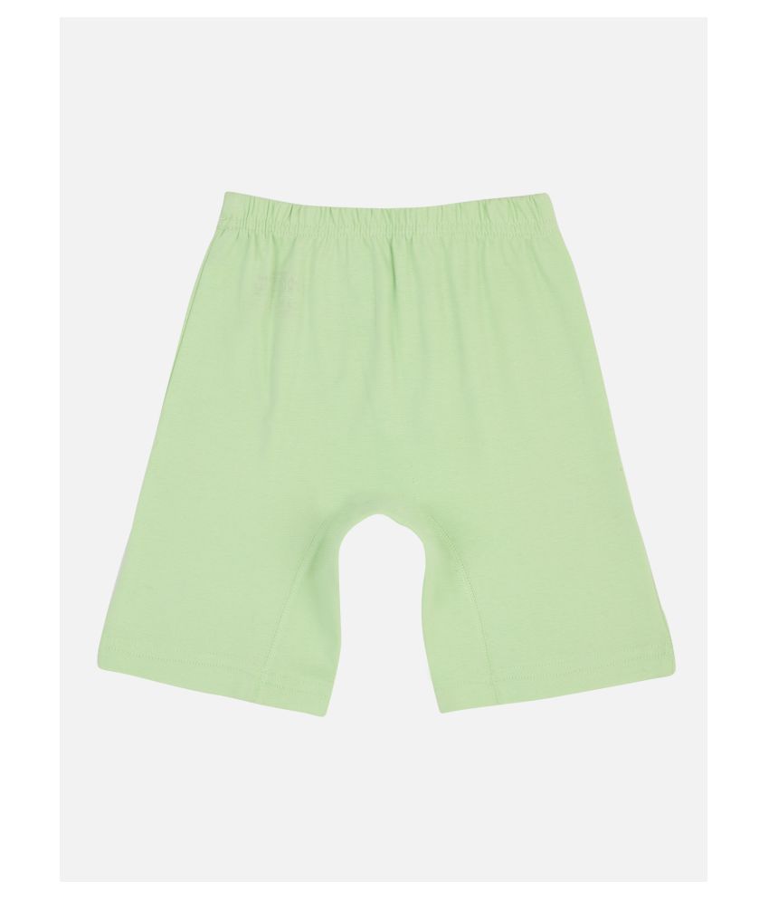     			Proteens Girls Neon Green Solid Slim Fit Cycling Shorts