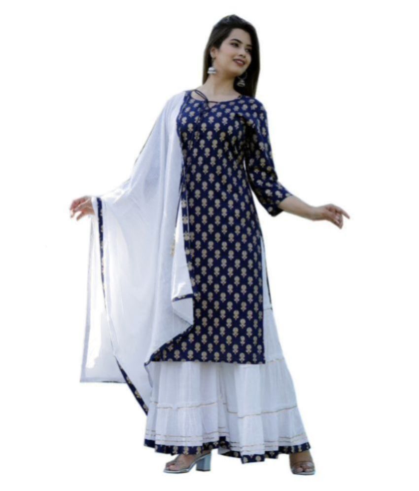 snapdeal kurti plazo set