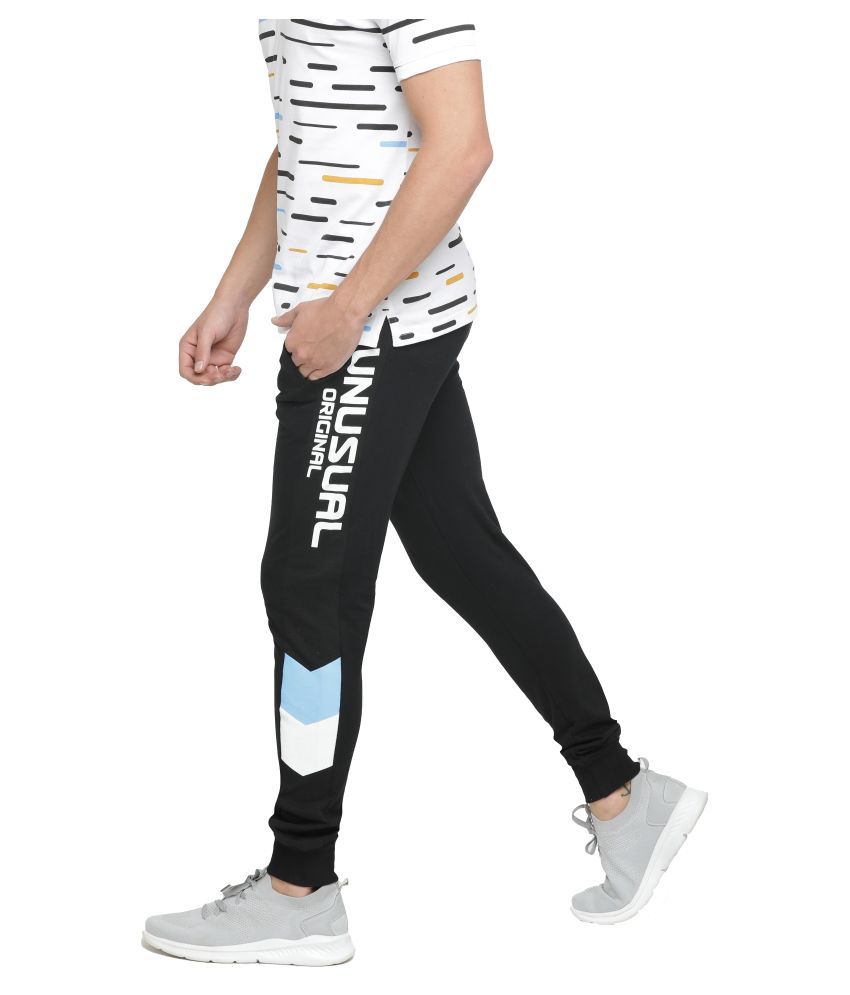 black cotton joggers mens