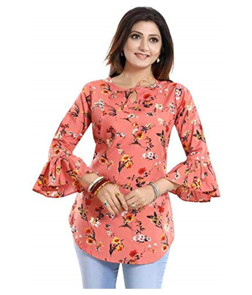     			Hemang Fashion Crepe Tunics - Orange