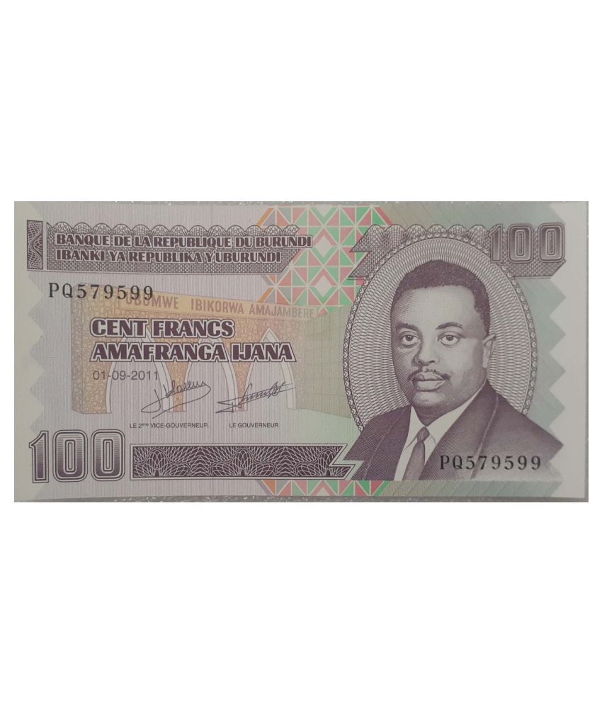     			Burundi 100 Francs Prince Rwagasore 2011,,,,Collectible