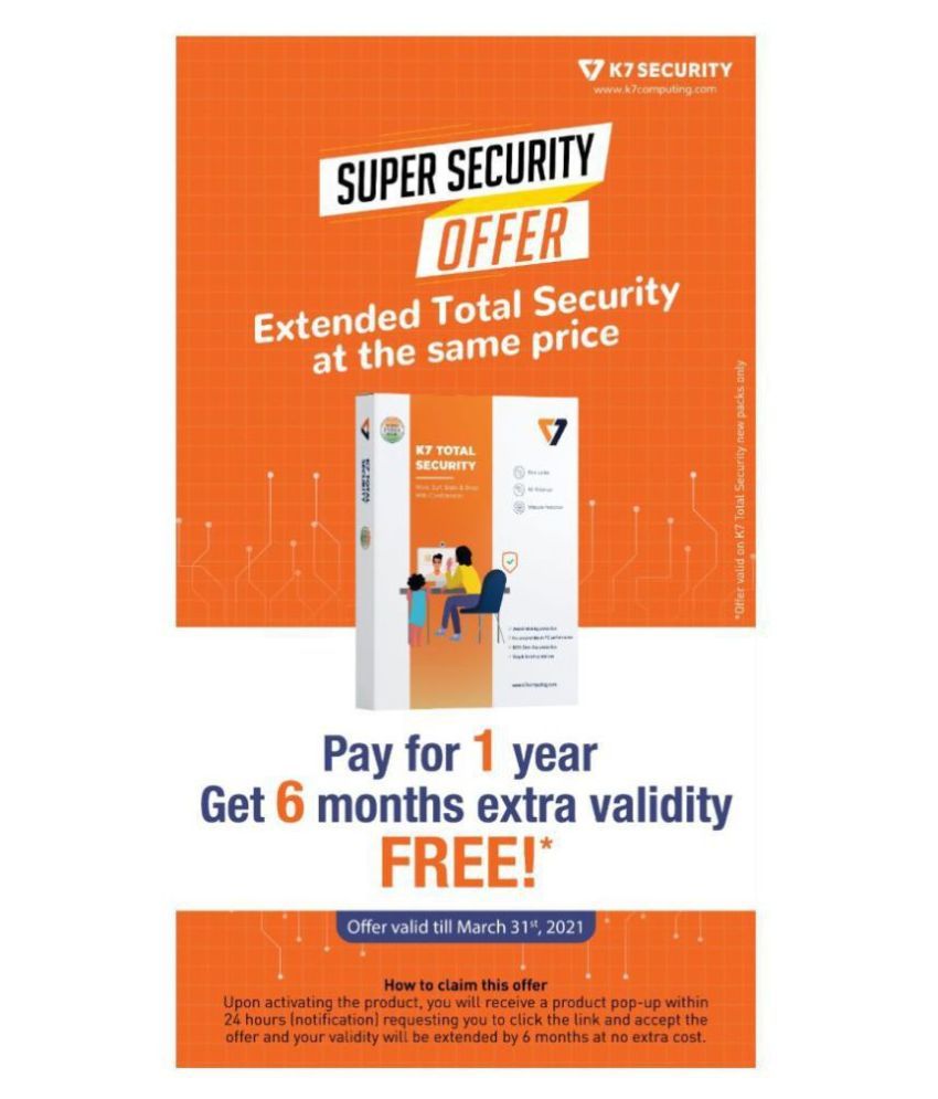 K7 Total Security 1 PC 1 YearCD K7 Total Security 1 PC 1 YearCD