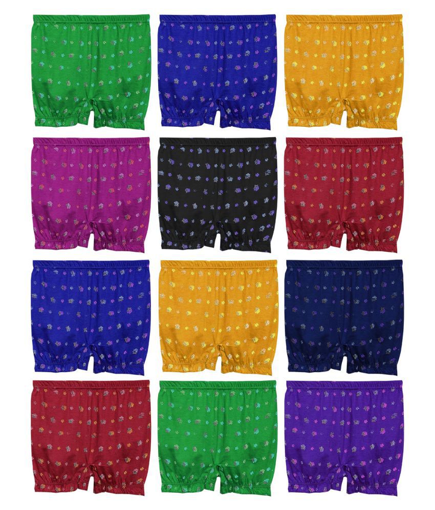     			Dixcy Josh Cotton Printed Multicolour Inner Bloomers for Kids/Boys/Girls - Pack of 12