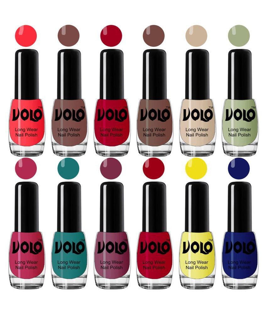     			VOLO True Wear High Gloss Impresso Nail Polish Sets of 12  Multi Glossy 60 mL