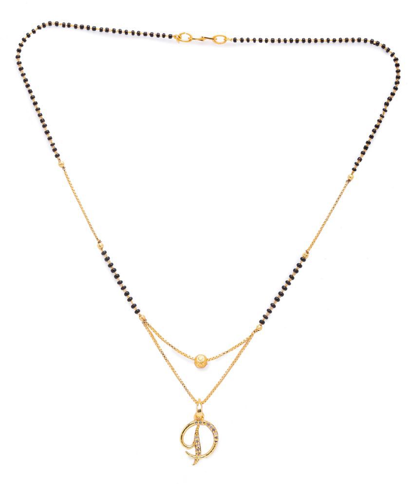 Alphabet D Letter Mangalsutra Short Mangalsutra Designs Gold Plated Latest Initial Name Necklace 21 Inches Buy Alphabet D Letter Mangalsutra Short Mangalsutra Designs Gold Plated Latest Initial Name Necklace 21 Inches Online