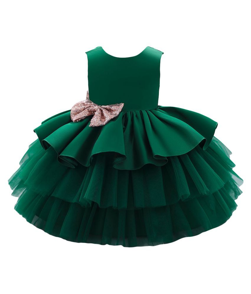 green color dress for baby girl