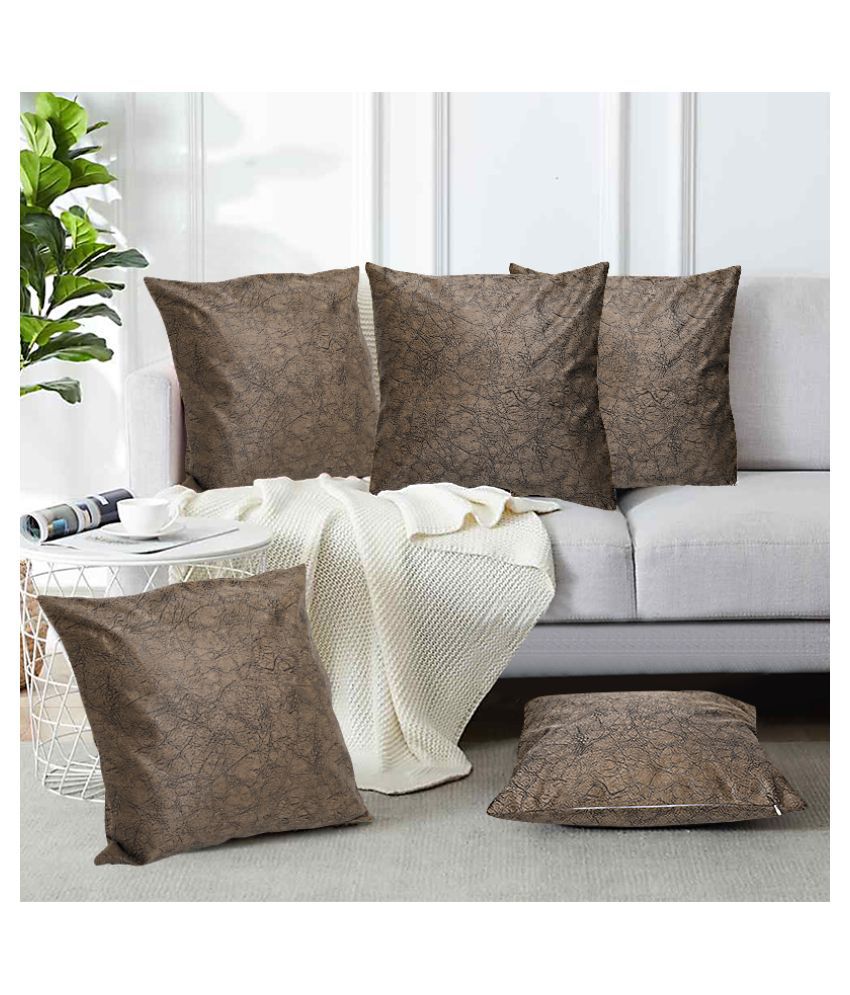     			Veronica Deco Set of 5 Poly Cotton Cushion Covers 40X40 cm (16X16)