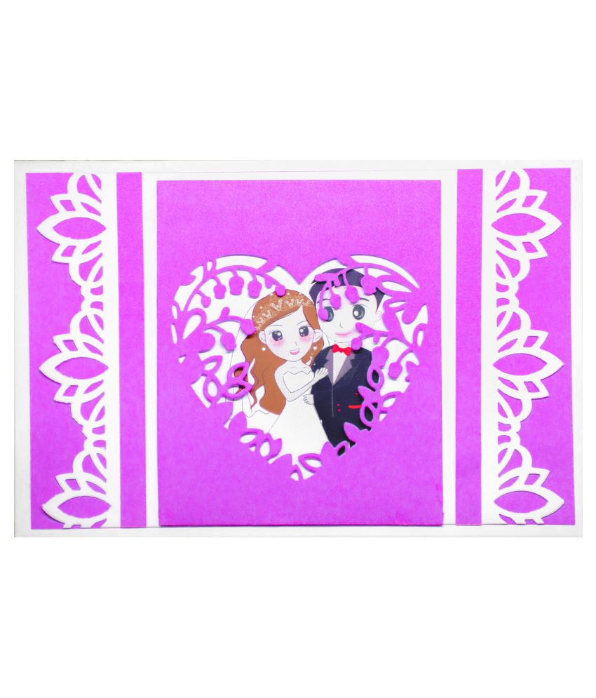     			AanyaCentric Handmade Purple Greeting Card for Husband Wife Boyfriend Girlfriend Lover