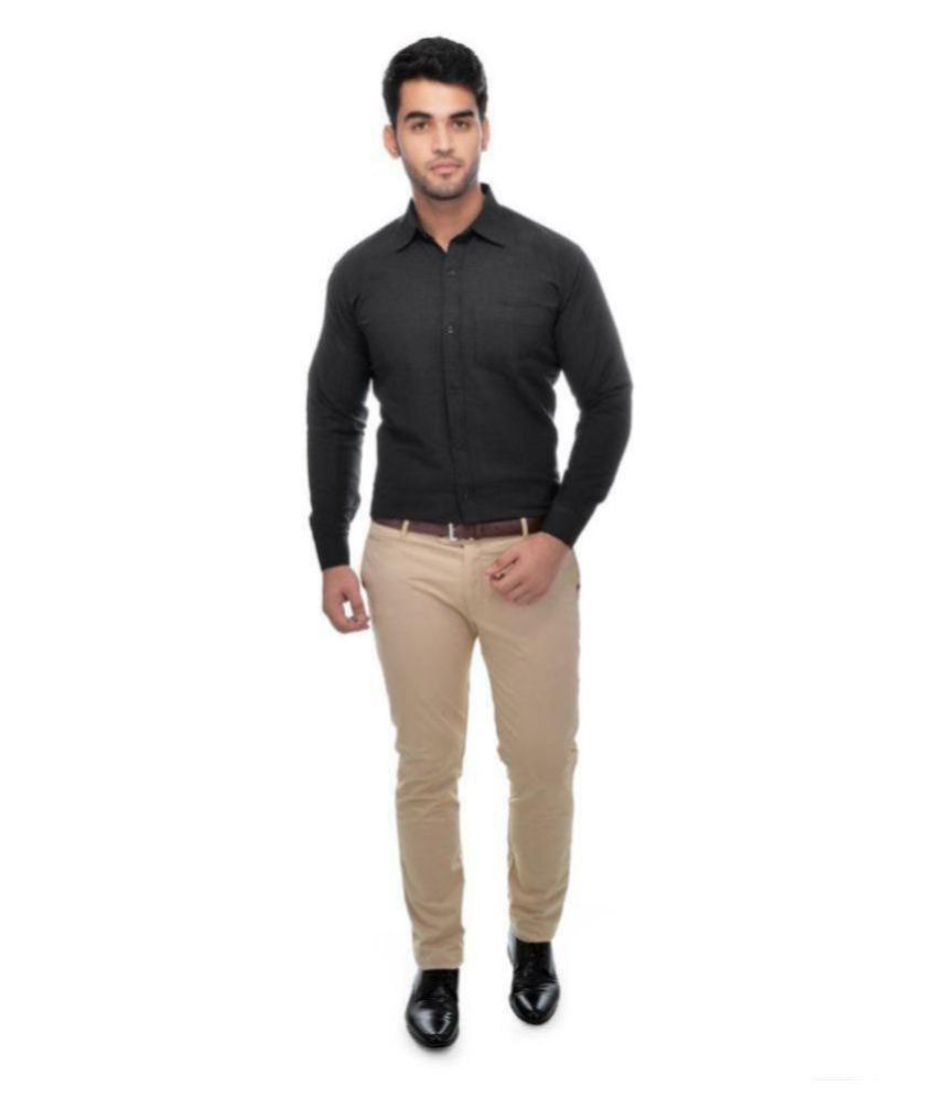 black khadi shirt