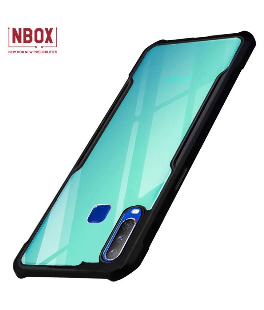 Buy Vivo Y12 Hybrid Transparent Mobile Cover by NBOX Black Online at