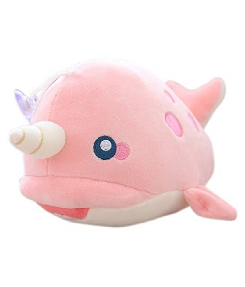     			Tickles Super Soft Unicorn Fish Toy Horn 2022 Trend Soft Plush Animal Toy for Kids Baby Boys Girls Birthday Gifts (Size: 24 cm Color: Pink)