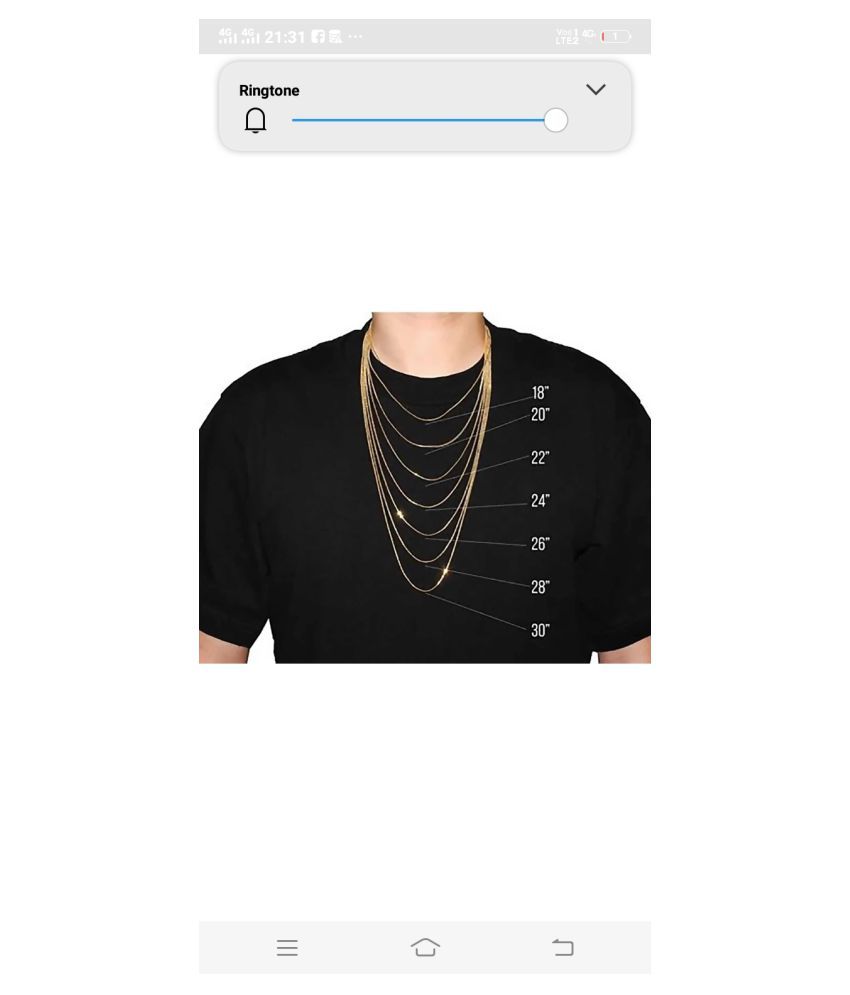 yellow plated micro chain (size\u003d20 inch 