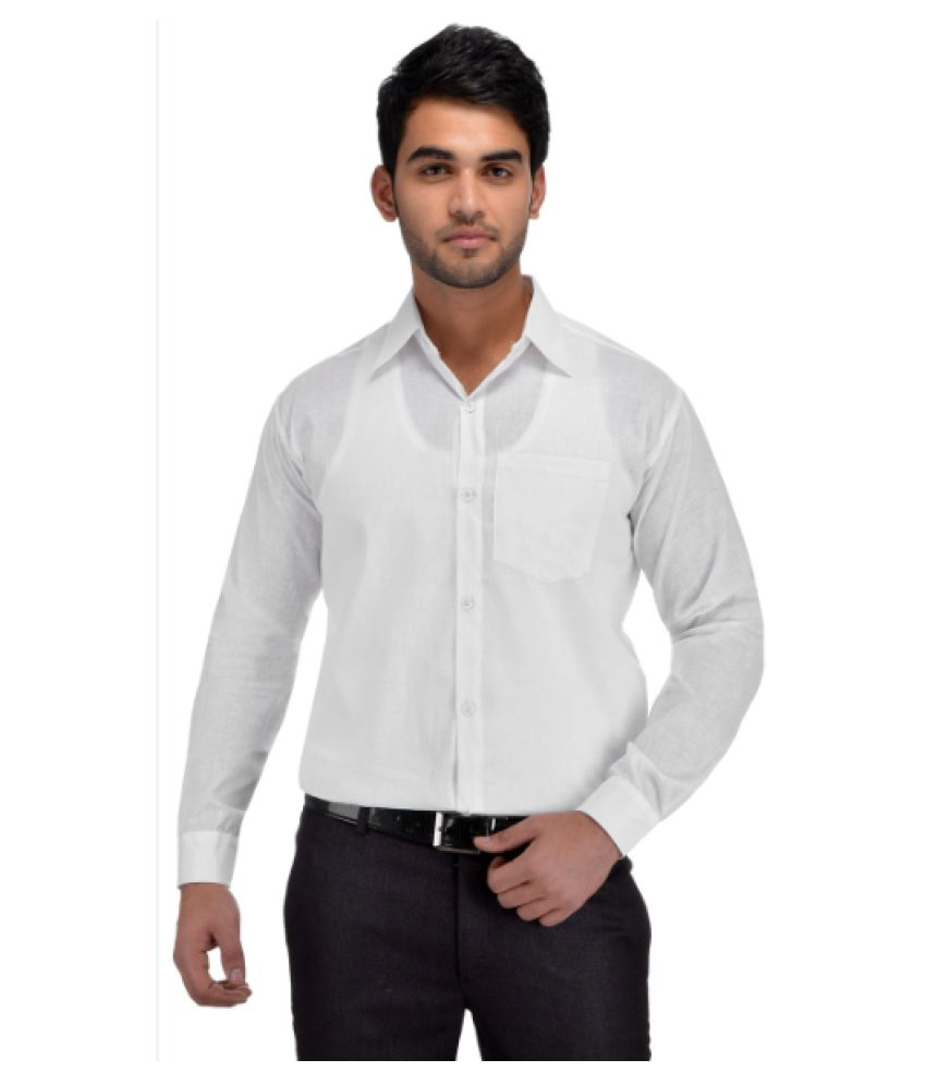     			DESHBANDHU DBK - White Cotton Regular Fit Men's Formal Shirt ( Pack of 1 )