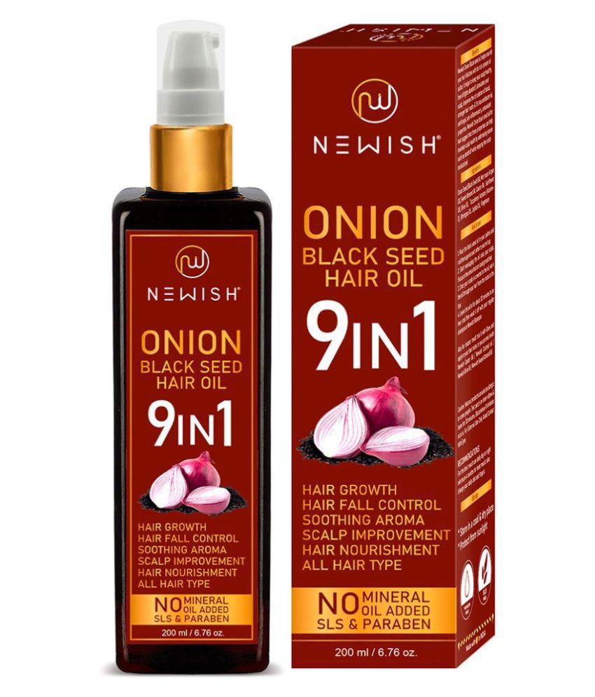 Newish 9 in 1 Onion Black Seed Hair Oil 200 mL