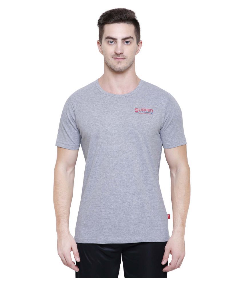     			Proteens Cotton Blend Grey Printed T-Shirt