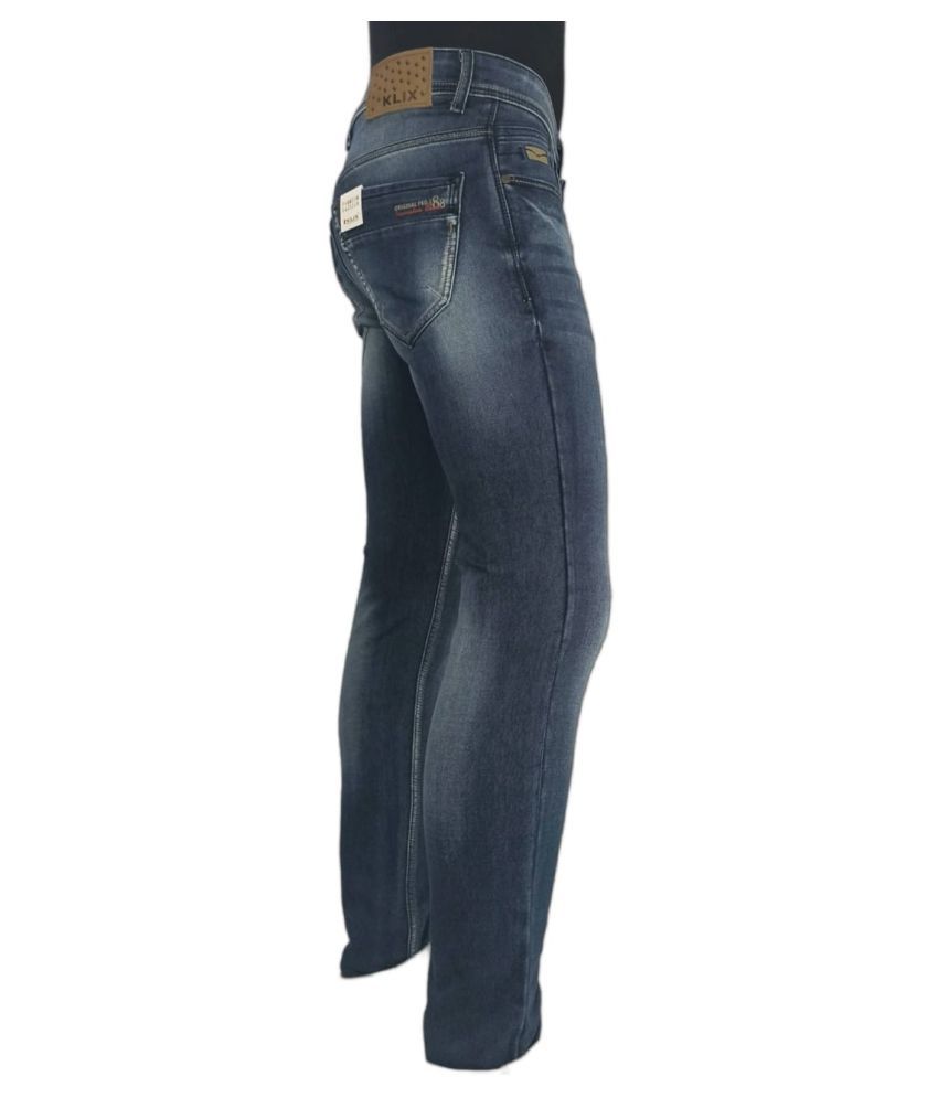 Klix Indigo Blue Slim Jeans - Buy Klix Indigo Blue Slim Jeans Online at