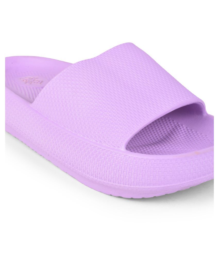 purple slides women's