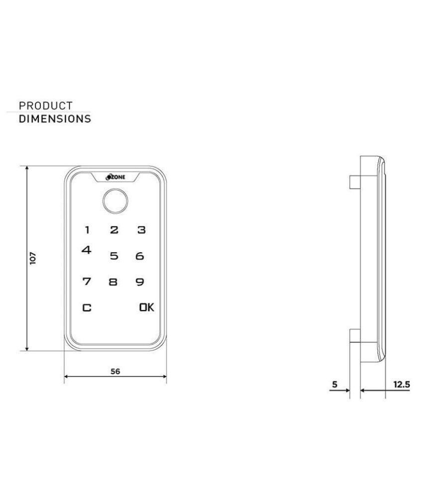 Buy Ozone Smart Furniture Lock OZFL203PF (Black) Online at Low Price
