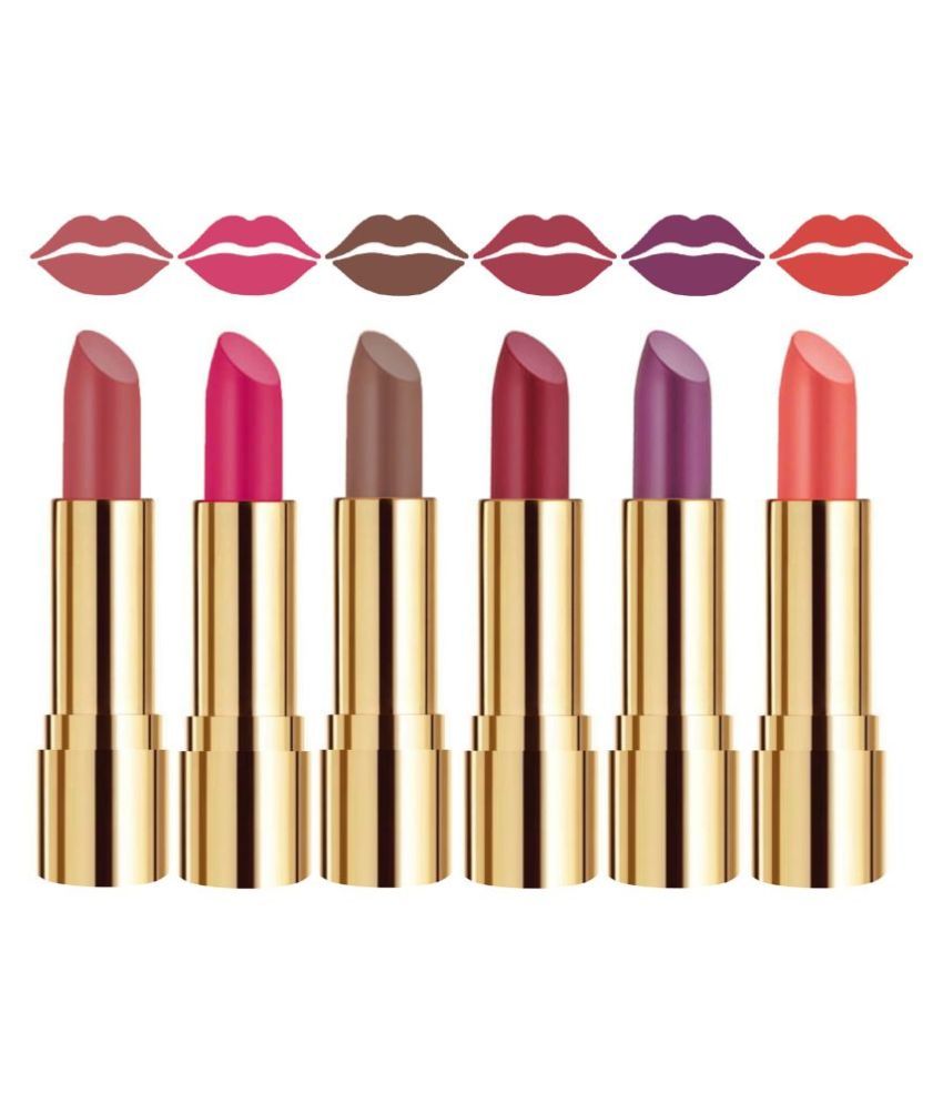     			Rythmx Daily Wear Bold Color Payoff Lipstick Creme Matte Multi Pack of 6 24 g