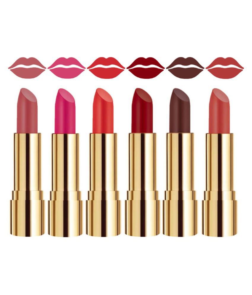     			Rythmx Daily Wear Bold Color Payoff Lipstick Creme Matte Multi Pack of 6 24 g