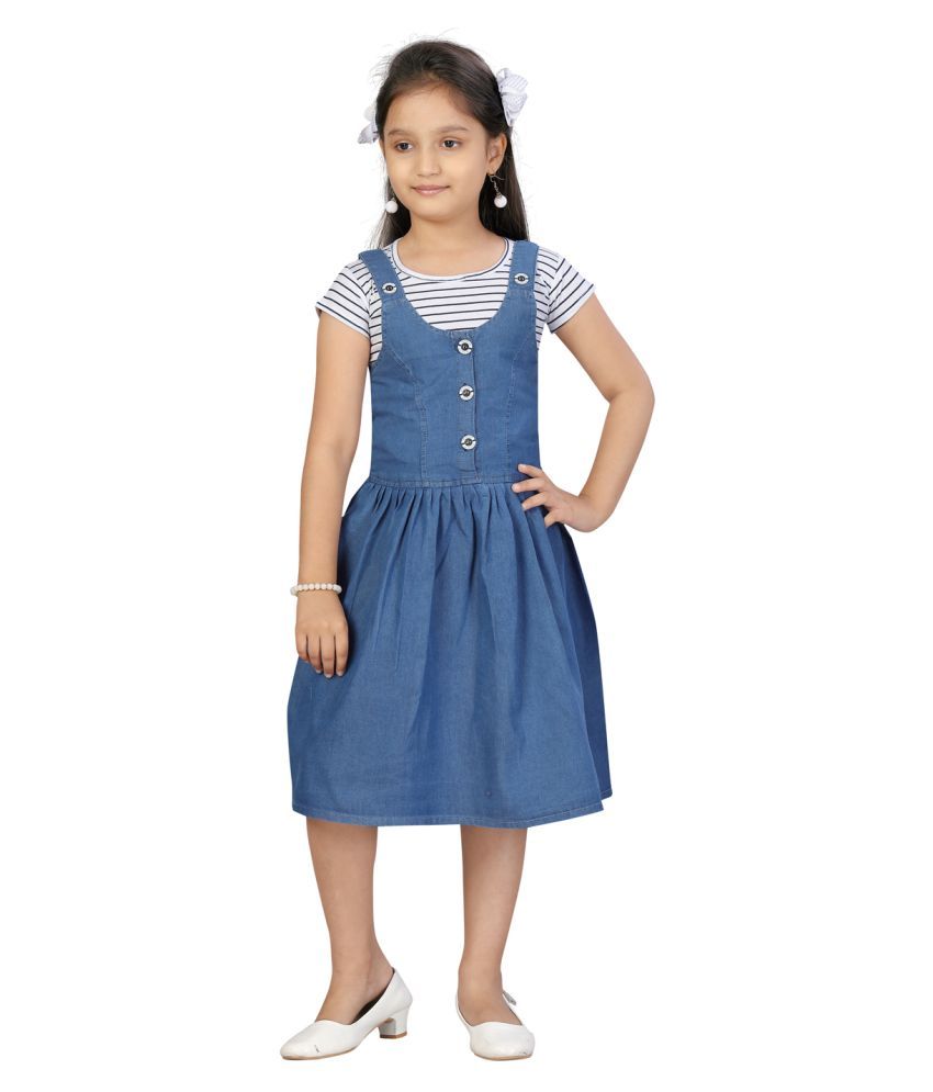 Blue Color Cotton-Denim Dungarees 
