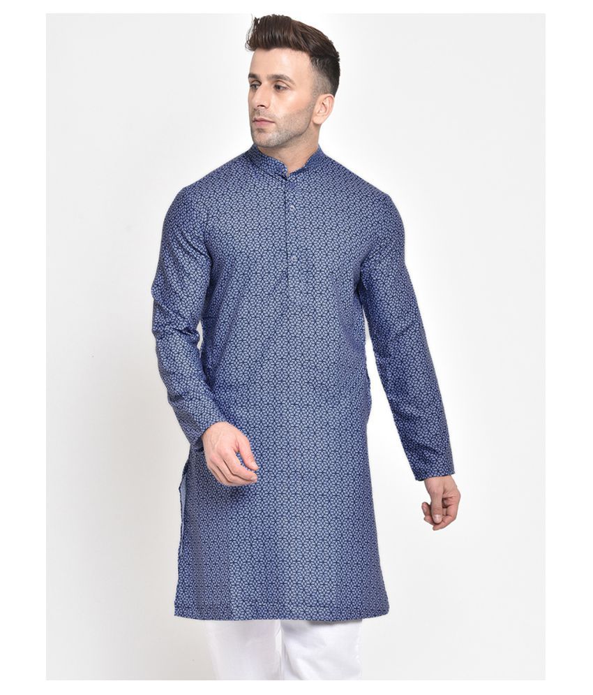     			Hangup Blue Rayon Kurta Single