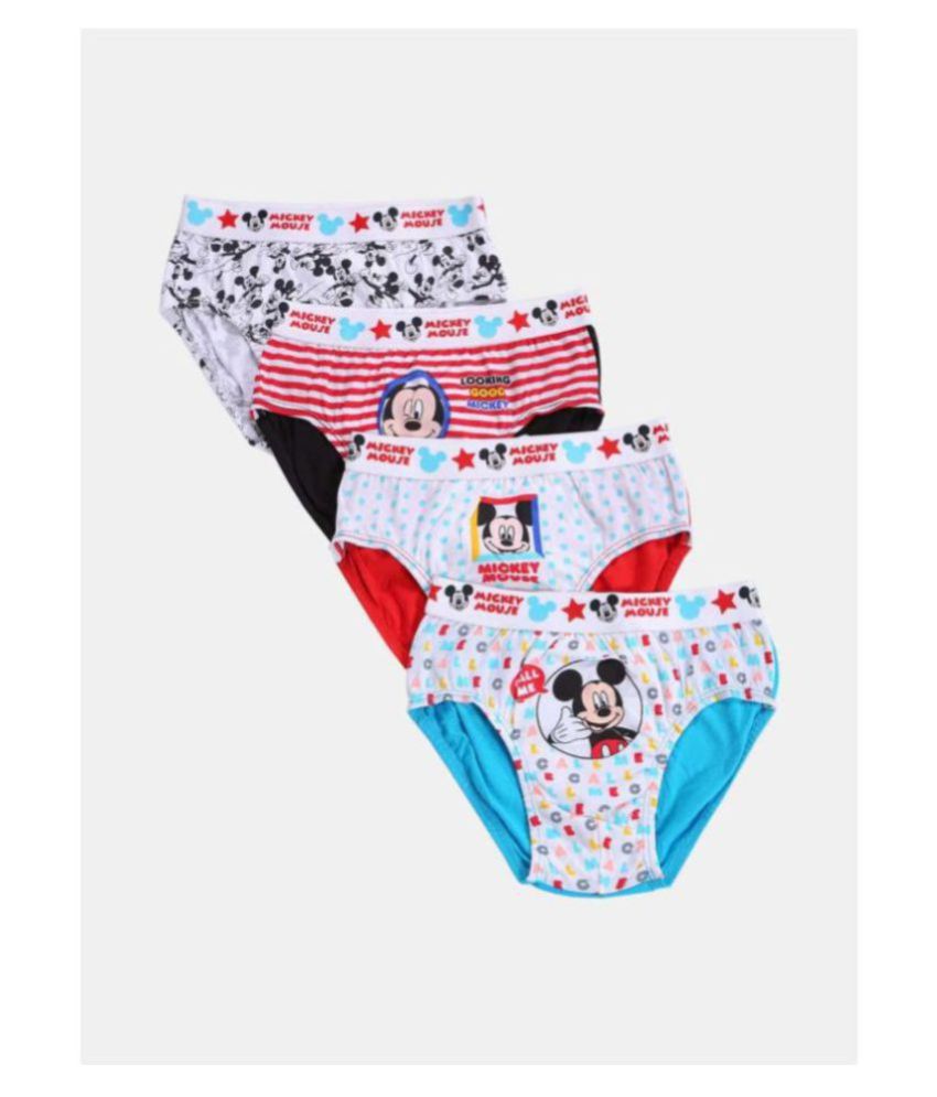     			Bodycare Kids Boys Assorted Mickey & Friends Printed Briefs Pack Of 4