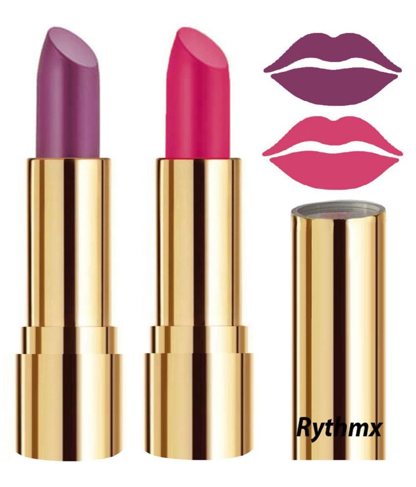     			Rythmx Purple,Purple Matte Creme Lipstick Long Stay on Lips Multi Pack of 2 8 g