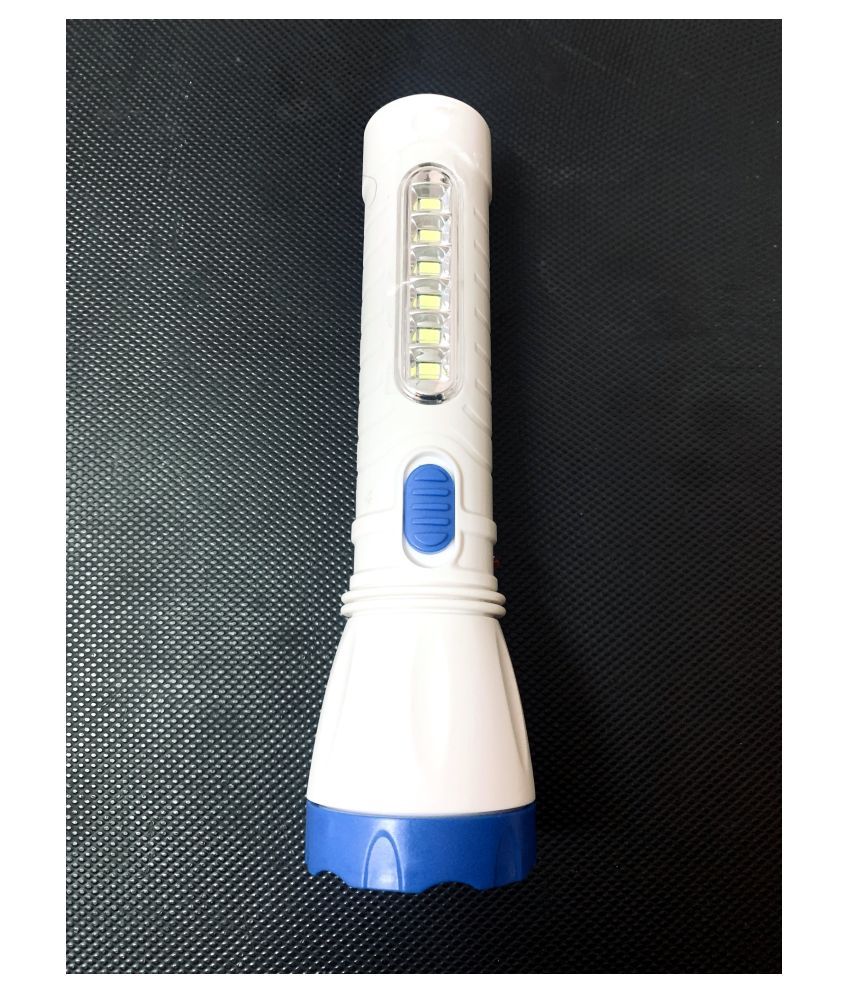 EmmEmm Premium 10 Watts Rechargeable 2 in 1 Torch with Emergency Light (Suitable for Outdoor Trekkings)