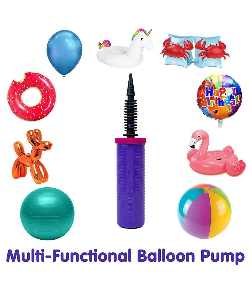     			SANA PARTY DECORATION ZYOZI Party Decoration Balloon Pump Hand - 1 Pack Balloon Pump Handheld for Balloons, 2-Way Double Action Air Inflator Pump