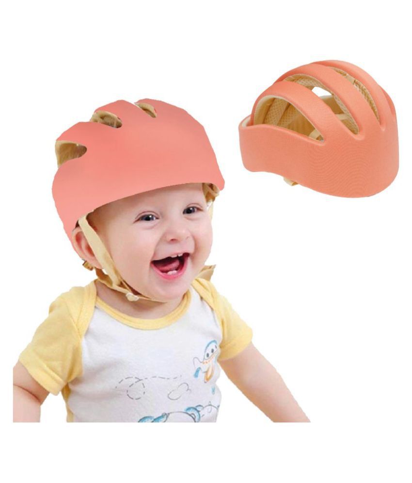 Baby Story Orange Cotton - polyester Baby Helmet