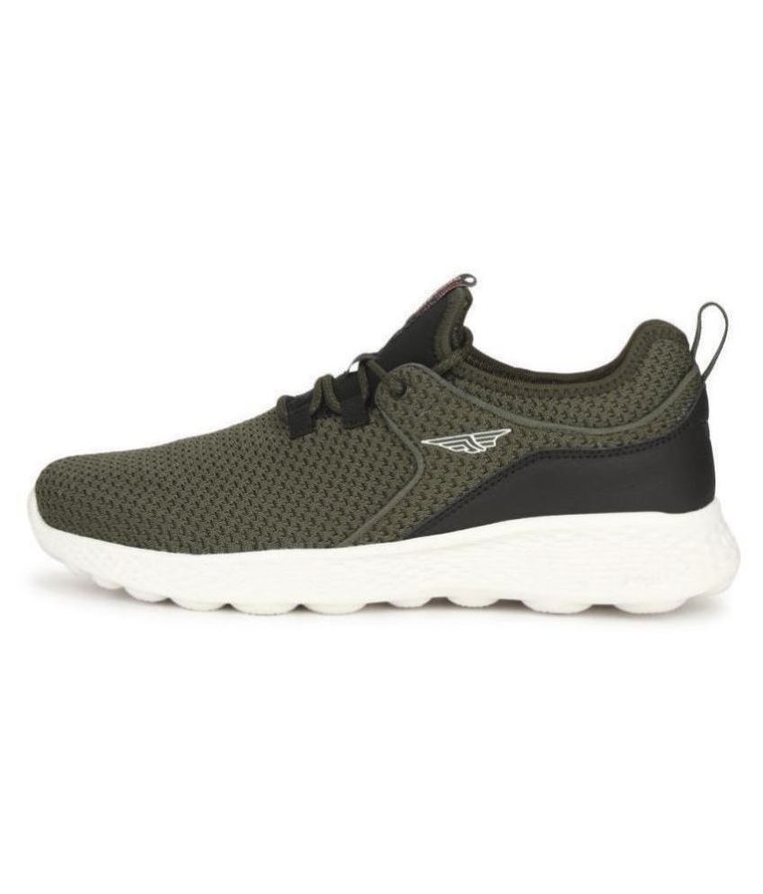 red tape men olive green mesh walking shoes