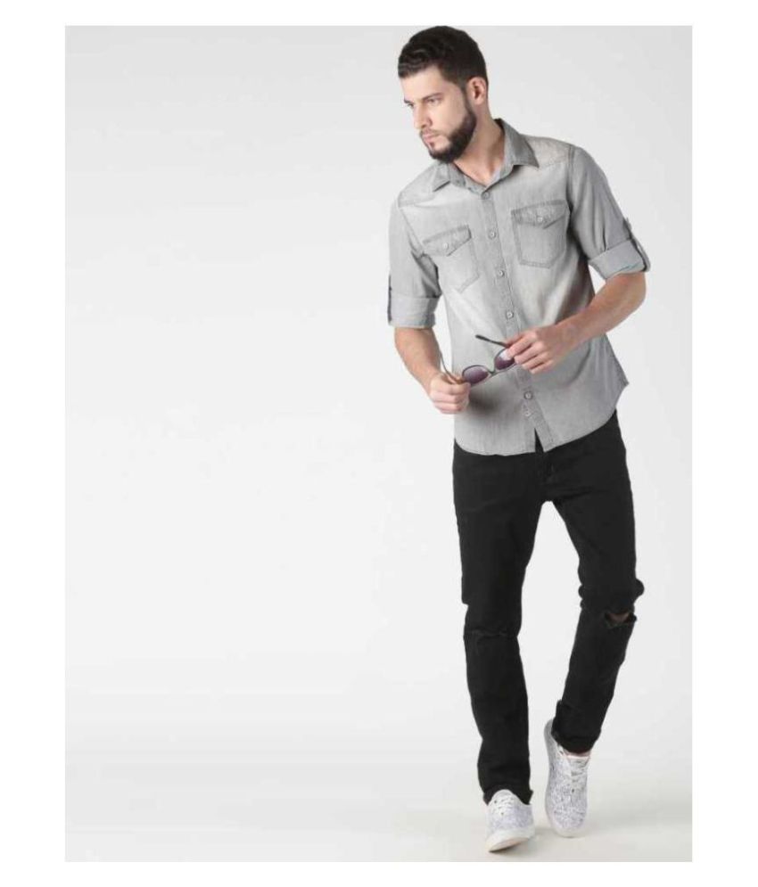     			ARBIA FUNKI Denim Grey Shirt