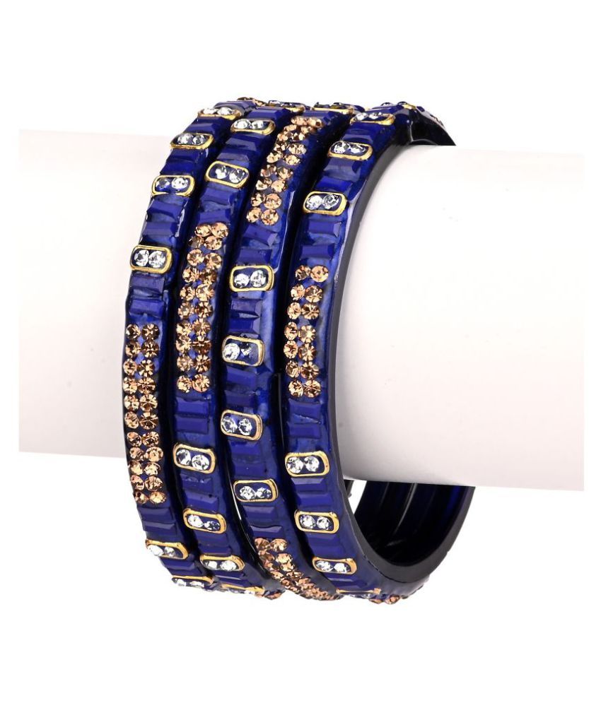     			Somil - Navy Blue Bangle Set (Pack of 1)