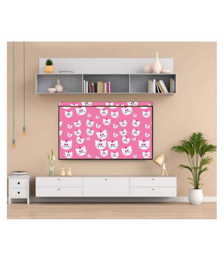HomeStore-YEP Single PVC Pink TV Cover for Sony 109 cm (43 in) LED TV