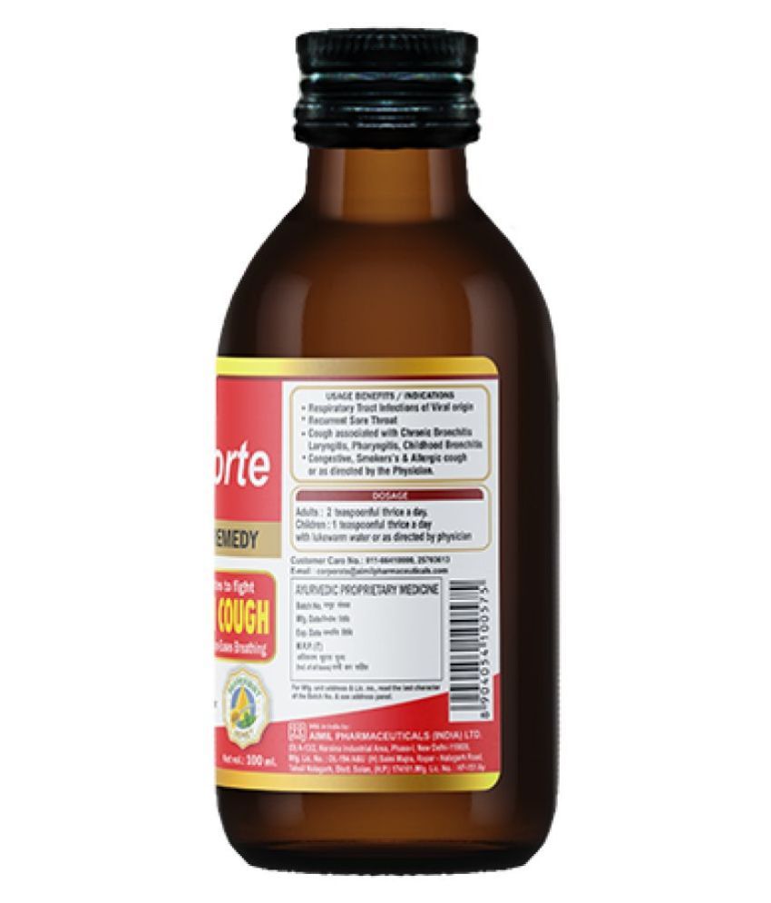 Aimil Jufex Forte Herbal Syrup for Respiratory Liquid 100 ml Pack of 3