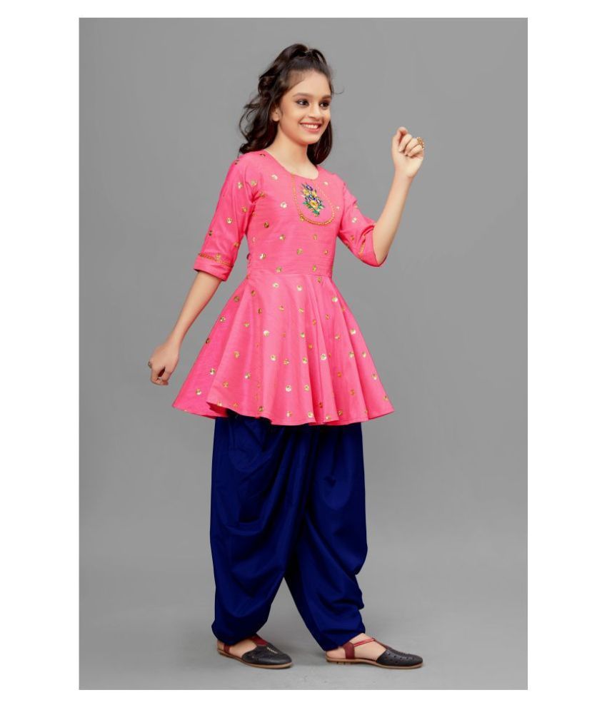 peplum top and dhoti pants