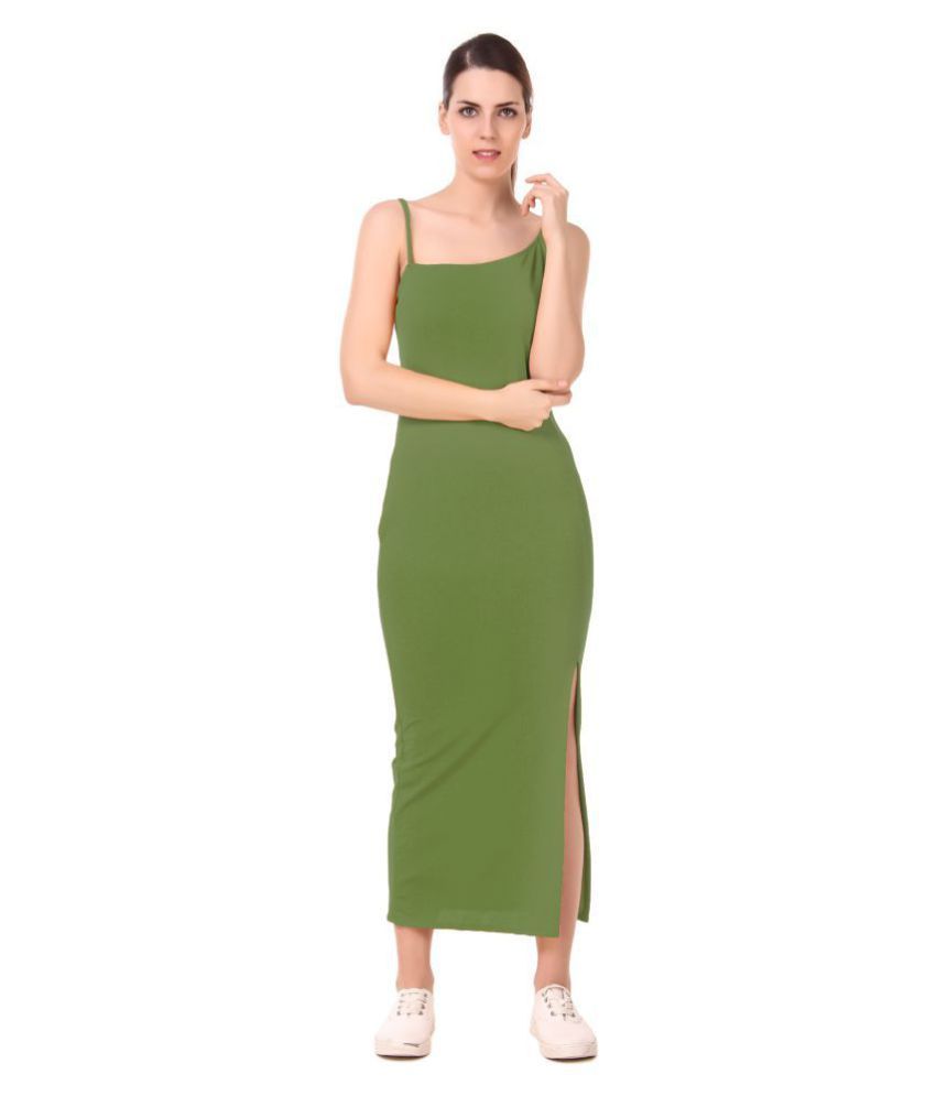 green bodycon top