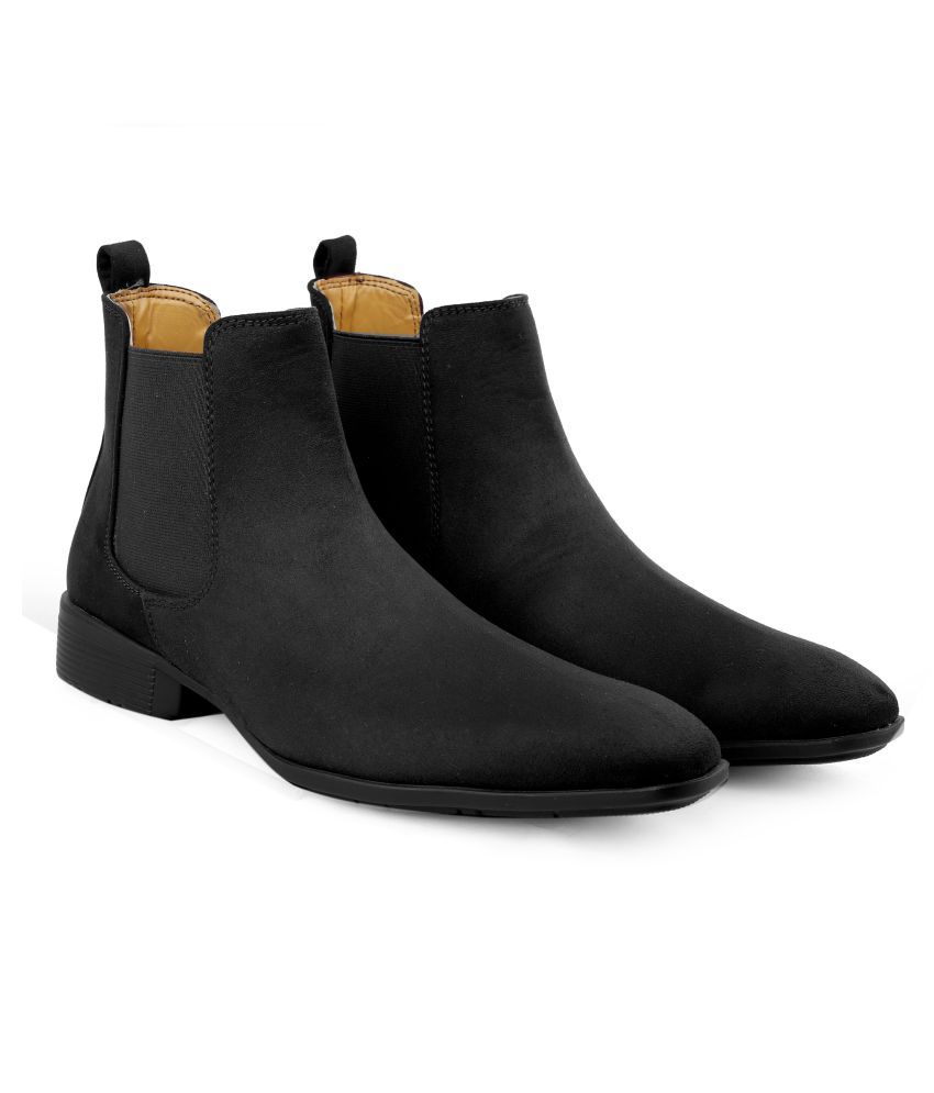     			YUVRATO BAXI Black Chelsea boot